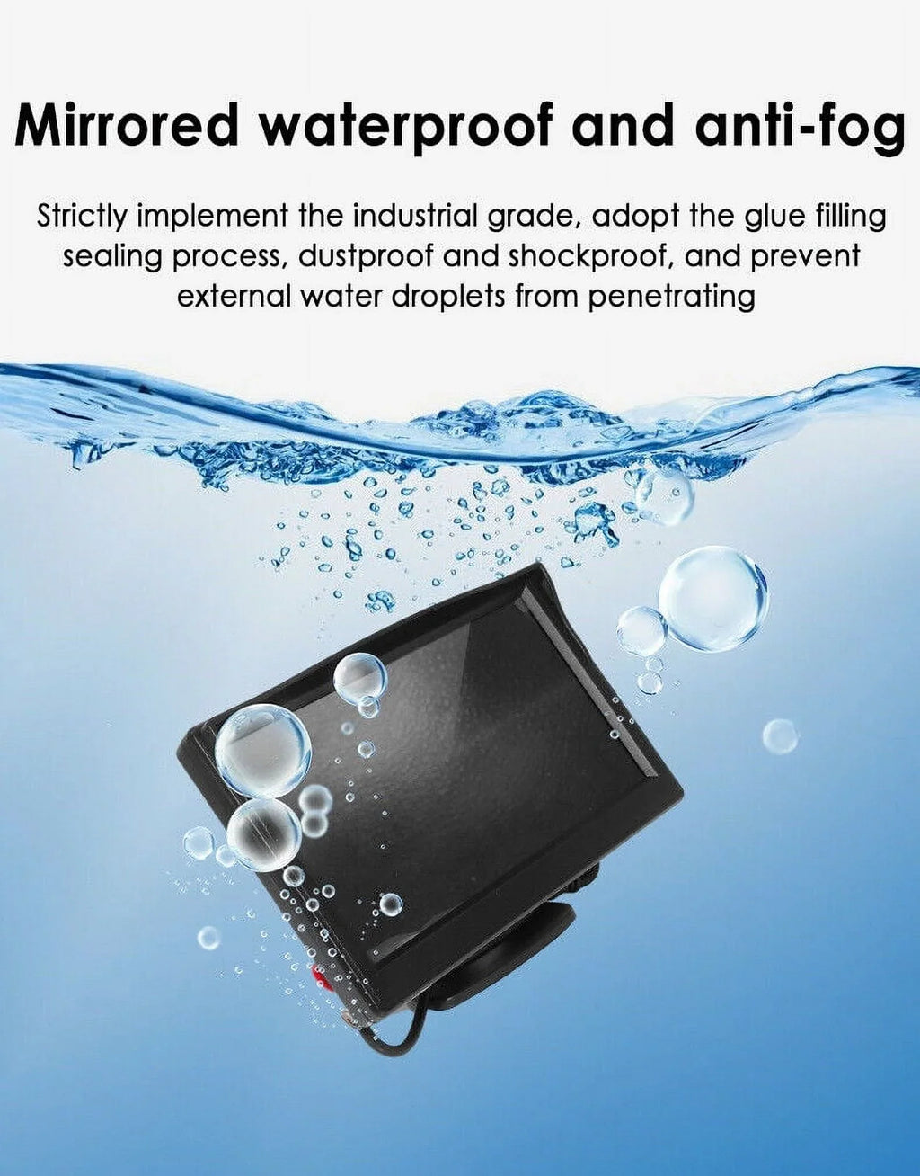 Waterproof Rear Car HD Kit Night Camera View 5" KingFurt Wireless Monitor Vision Backup