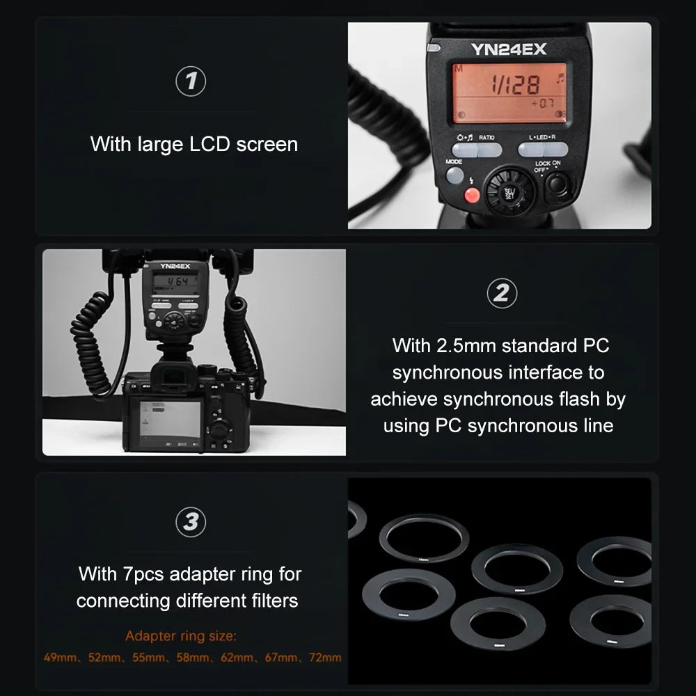 III III A7R Time A6500 YONGNUO Auto/Manual A7C A7IV Speedlite A6600 A7S Head TTL A7R Camera 7pcs Dual A7IV Time A6300 Adapter A9II Camera Flash 3s lamp ro A9II 7pcs TTL 5600K lamp,A7III