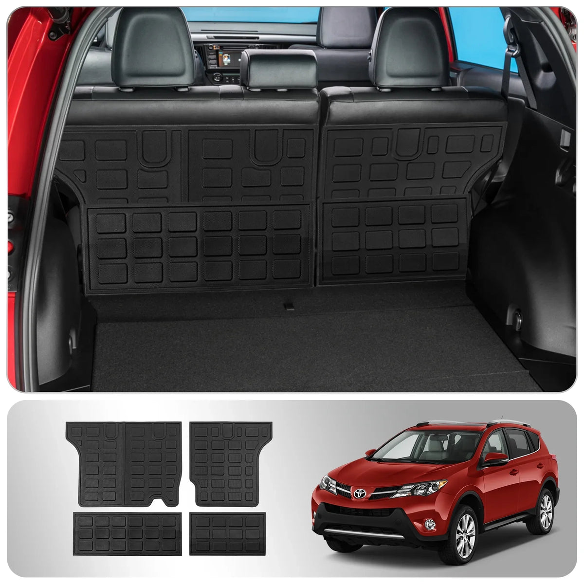 Rav4 Weather TPE All Mats (Non-Hybrid) Toyota Fit 2013-2018 RAV4 Trunk Accessories Toyota Rear