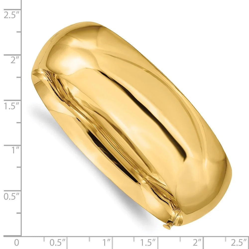 13/16 14k Polished High Oversize Bracelet Bangle Hinged QHP13/16O