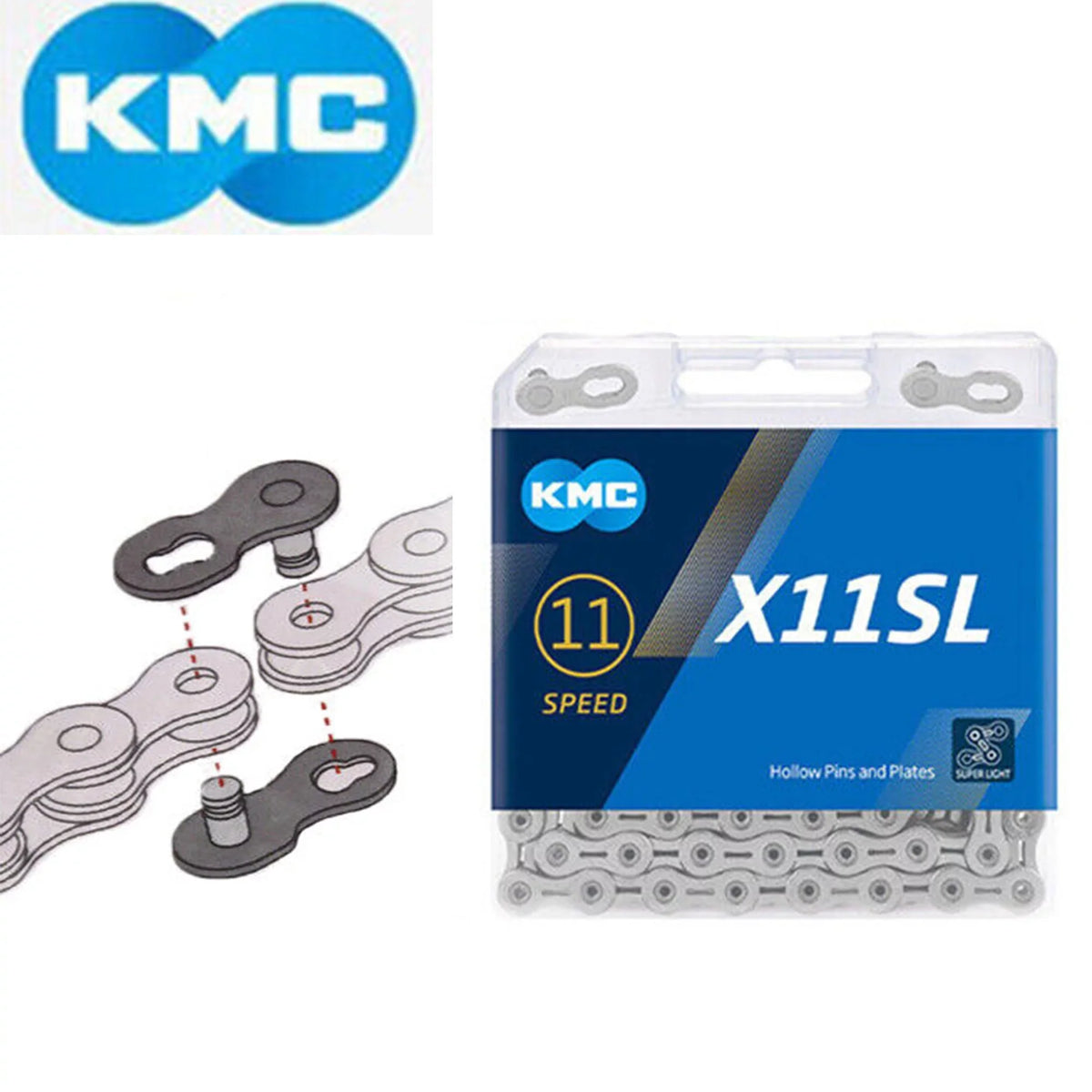 X11SL Bike Drivetrain Link System KMC Reusable Speed for Road Mountain 11-Speed 11 Chain Missing