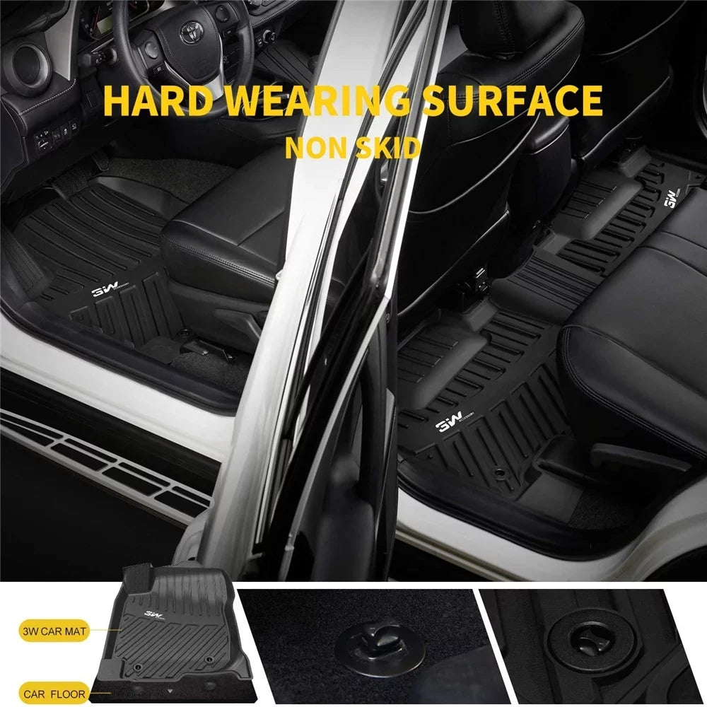 2018-2021 Jeep Unlimited Jeep White Weather JL mats Wrangler with - for 3W Logo Floor subwoofer 4-Door,Black for Liners Mats&Cargo All Floor &Trunk Wrangler JL Liner