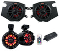 Memphis RZR65FE (2) Polaris Audio Speakers+Amp For RZR 2014+ Tower Pods+LED