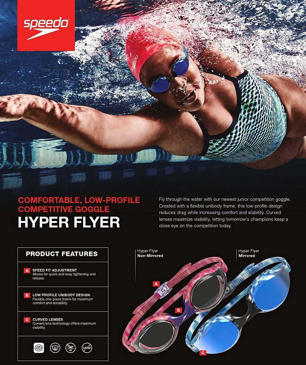 Goggles Speedo Mirror FLYER HYPER