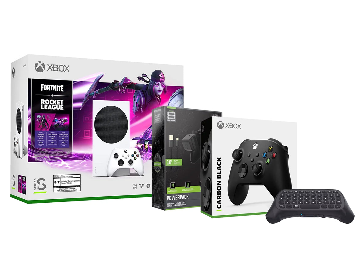 Series Charge Rocket Keypad Controller, Black Controller Console Microsoft Xbox with Extra League S and Cable/Battery Carbon Fortnite Wireless