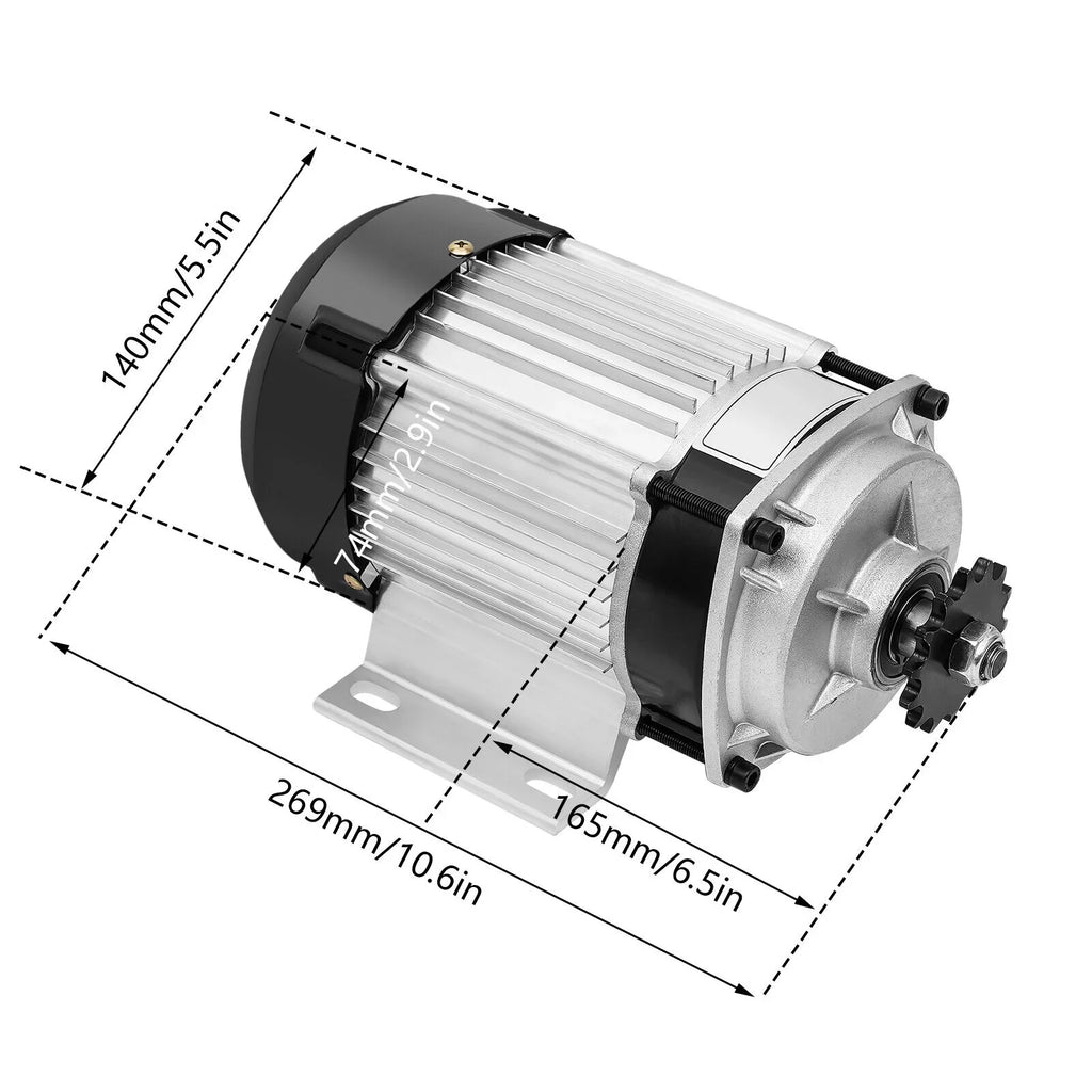 Tricycle Adults Trike 48V Motor 500W Brushless for Gear Bike 3-Wheels Electric