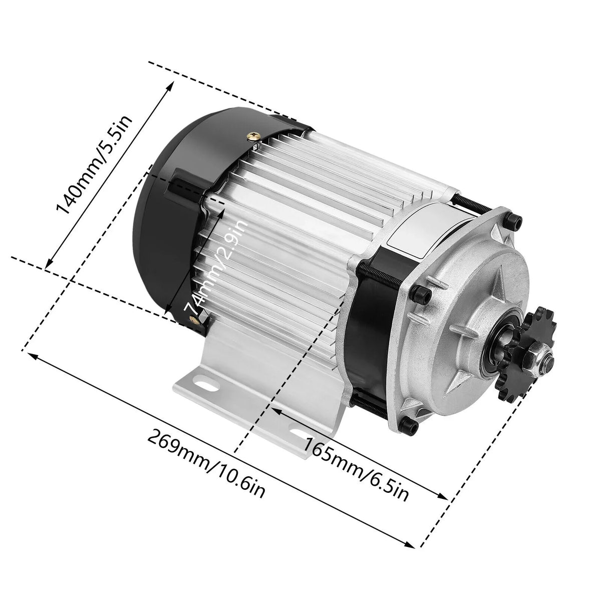 Tricycle Adults Trike 48V Motor 500W Brushless for Gear Bike 3-Wheels Electric