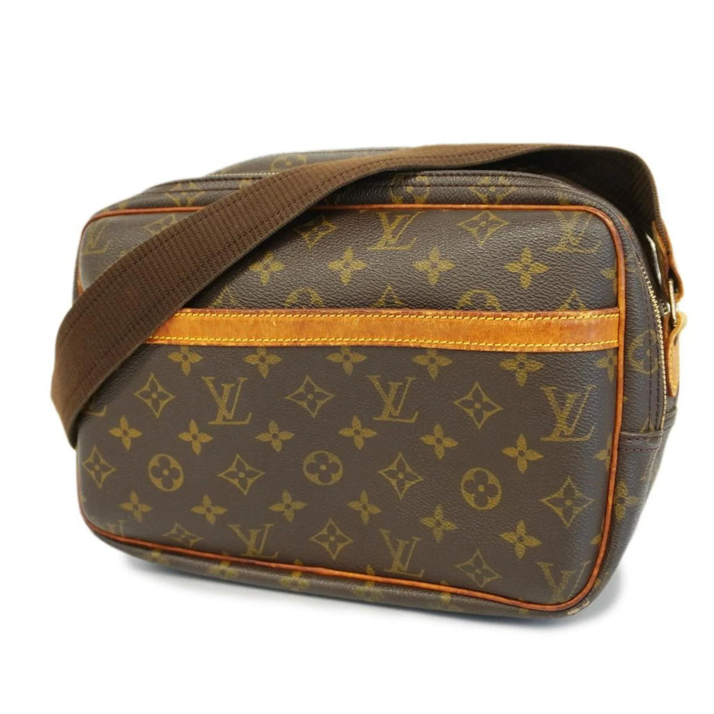 Louis (Good) PM Monogram Brown Reporter Bag Pre-Owned Ladies M45254 Vuitton Shoulder