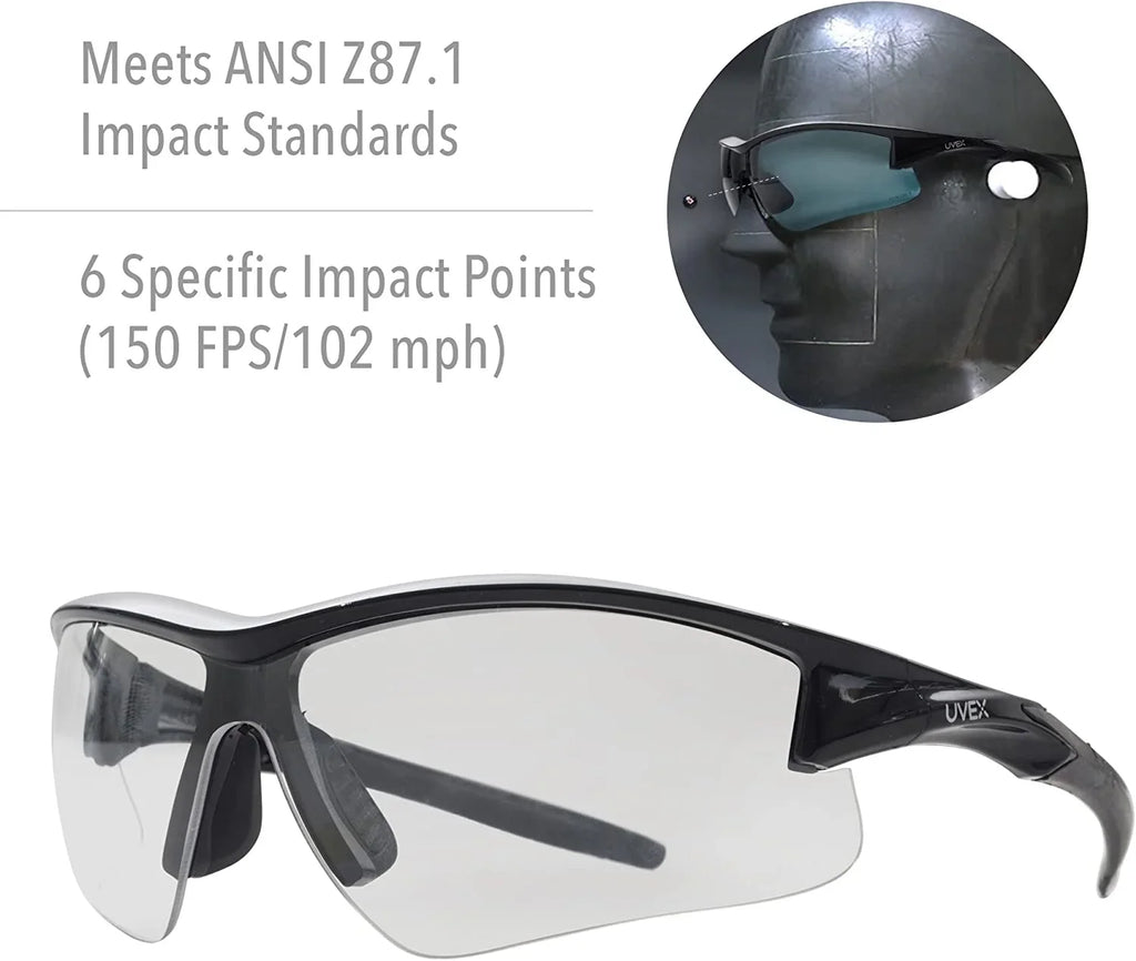 Howard Lens Uvex Lens Shooting Glasses Uvextreme Anti-Fog Leight Acadia by (R-02214) with Honeywell Plus Clear Coating,