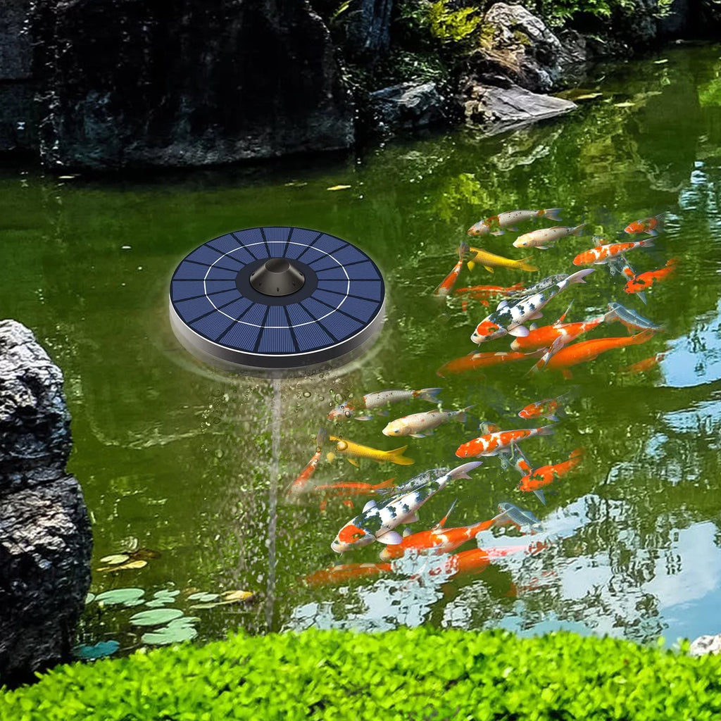 Pond Circulation Stone Pond FishOxygenator Aerator and Birdbath Small With Solar Aerator Pond Pump Arealer Hose for Air Bubble Fountain