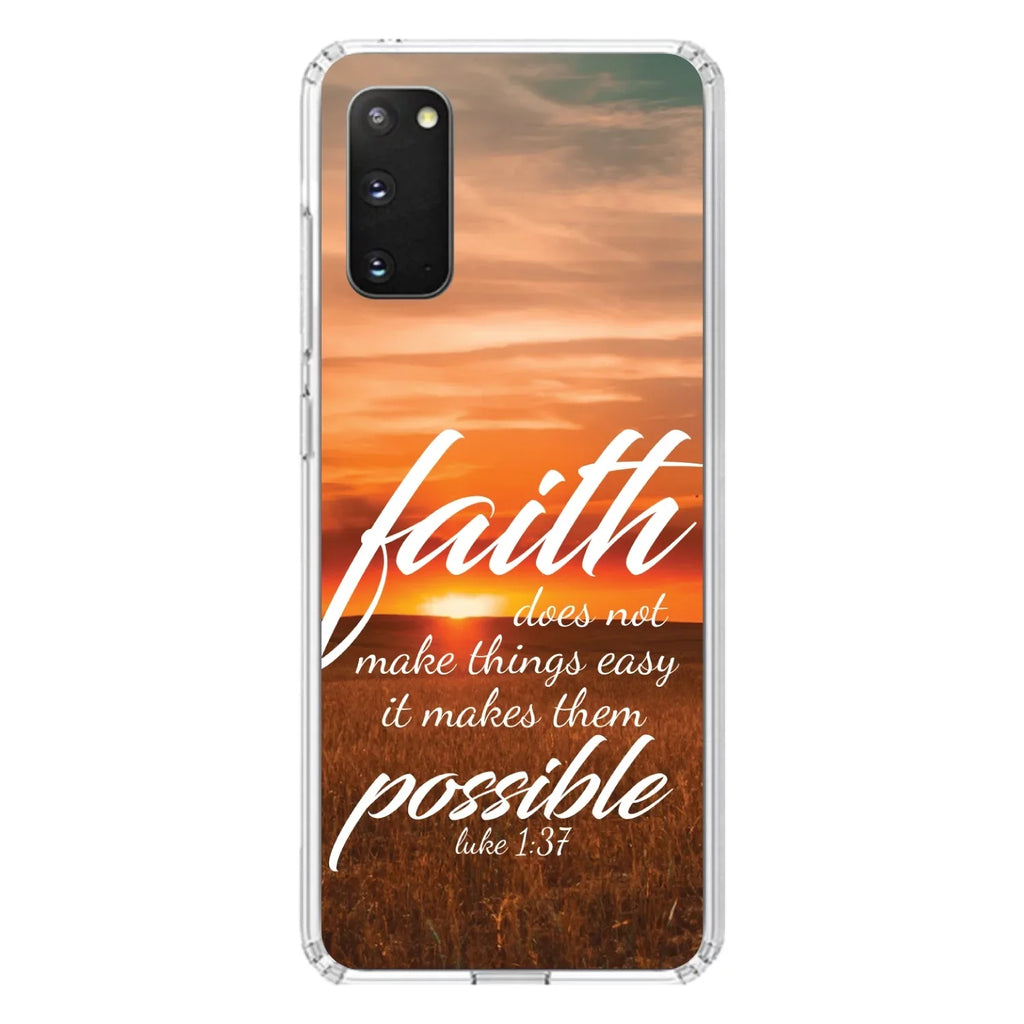 Easy Not - TPU Bumper, / DistinctInk Screen Tempered Screen) Does 1:37 Galaxy PLUS Make Acrylic - Makes S20 Luke Possible Case (6.7" Glass Clear - 5G for Faith Hybrid Back, Protector Shockproof