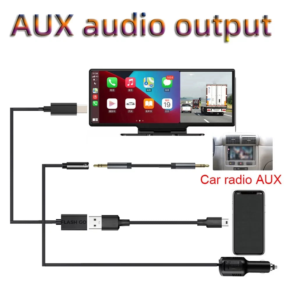 Console Control Car Rearview Ametoys Car Recorder Auto Car Car Video Multi- AUX APP Mobilephone 10.26in Car Multi-language
