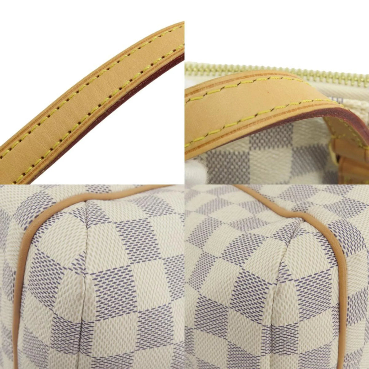 LOUIS PM Damier Azur Louis N41280 Bag Women's Canvas Vuitton VUITTON Pre-Owned (Good) Totally Tote