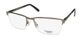 HALF-RIMLESS FRAME/GLASSES NOSE 2:53 EYEGLASS DESIGNER PADS ADJUSTABLE PM TIMEX