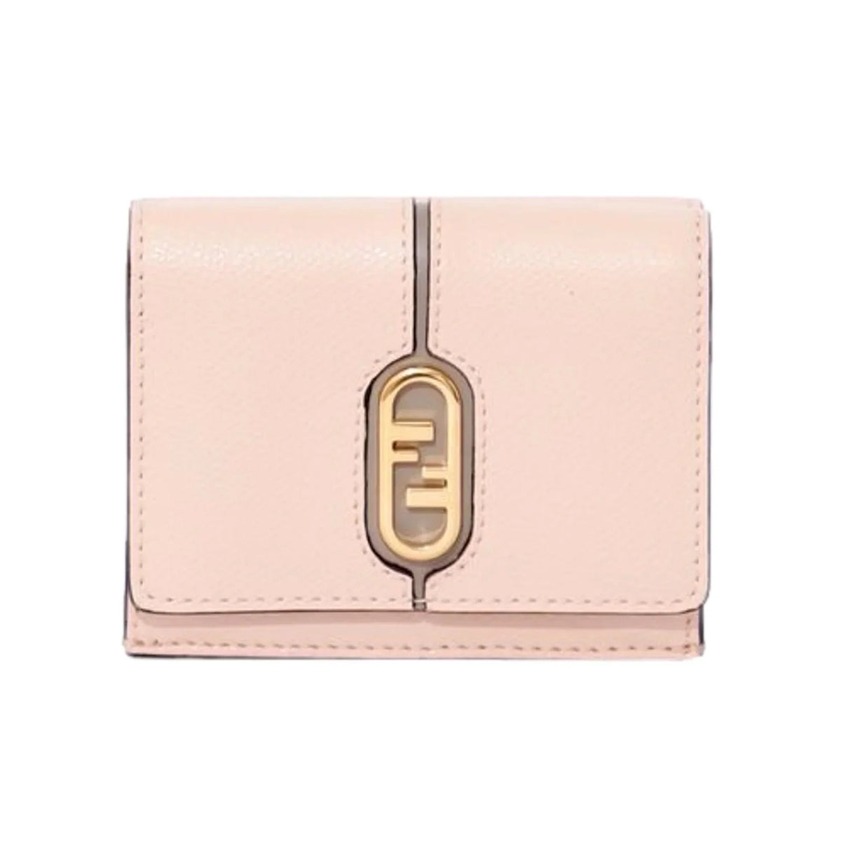Tortora Gray Pink Trifold Calf Fendi Leather O'Lock Micro Wallet Rose
