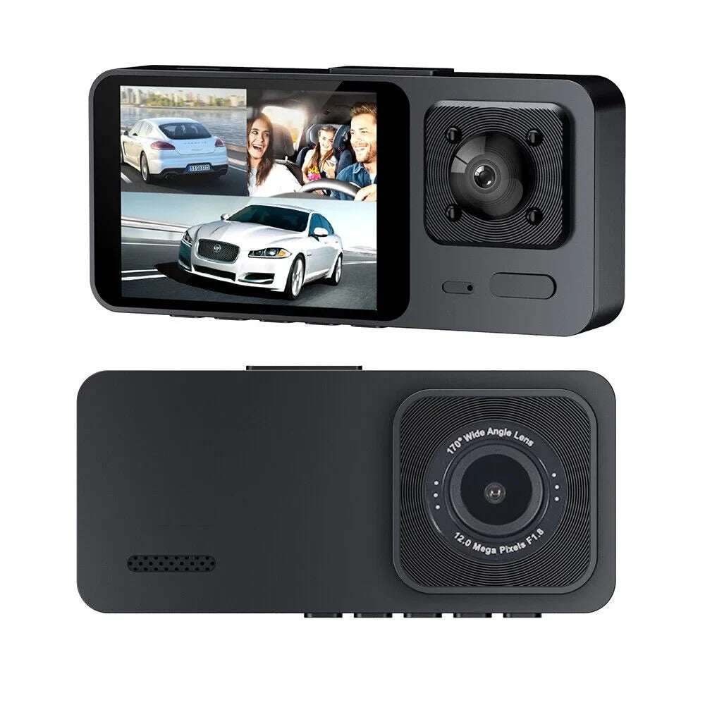G-Sensor Lens Cam Recorder HD Front/Rear/Inside 1080P Dash Paddsun Dual Camera Video Car