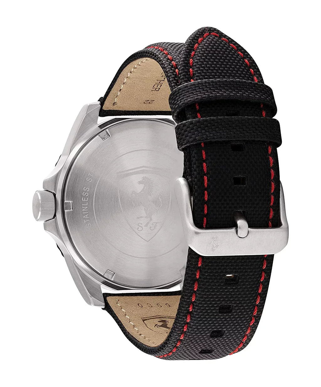 Leather XX Men's Black 46mm Watch Kers Ferrari Strap Scuderia