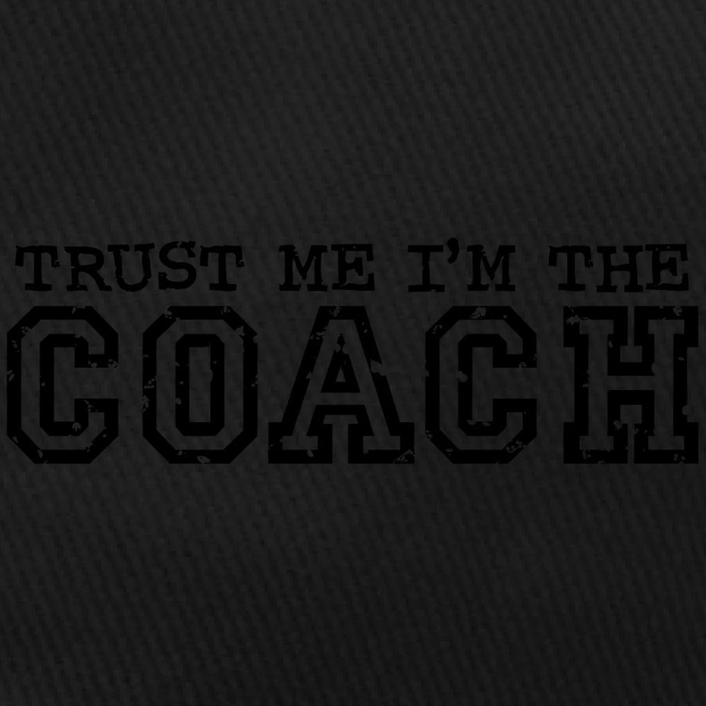CafePress Black - Black Hat Coach Printed The Cap Trust Me Cotton - Canvas Baseball I'm Adjustable
