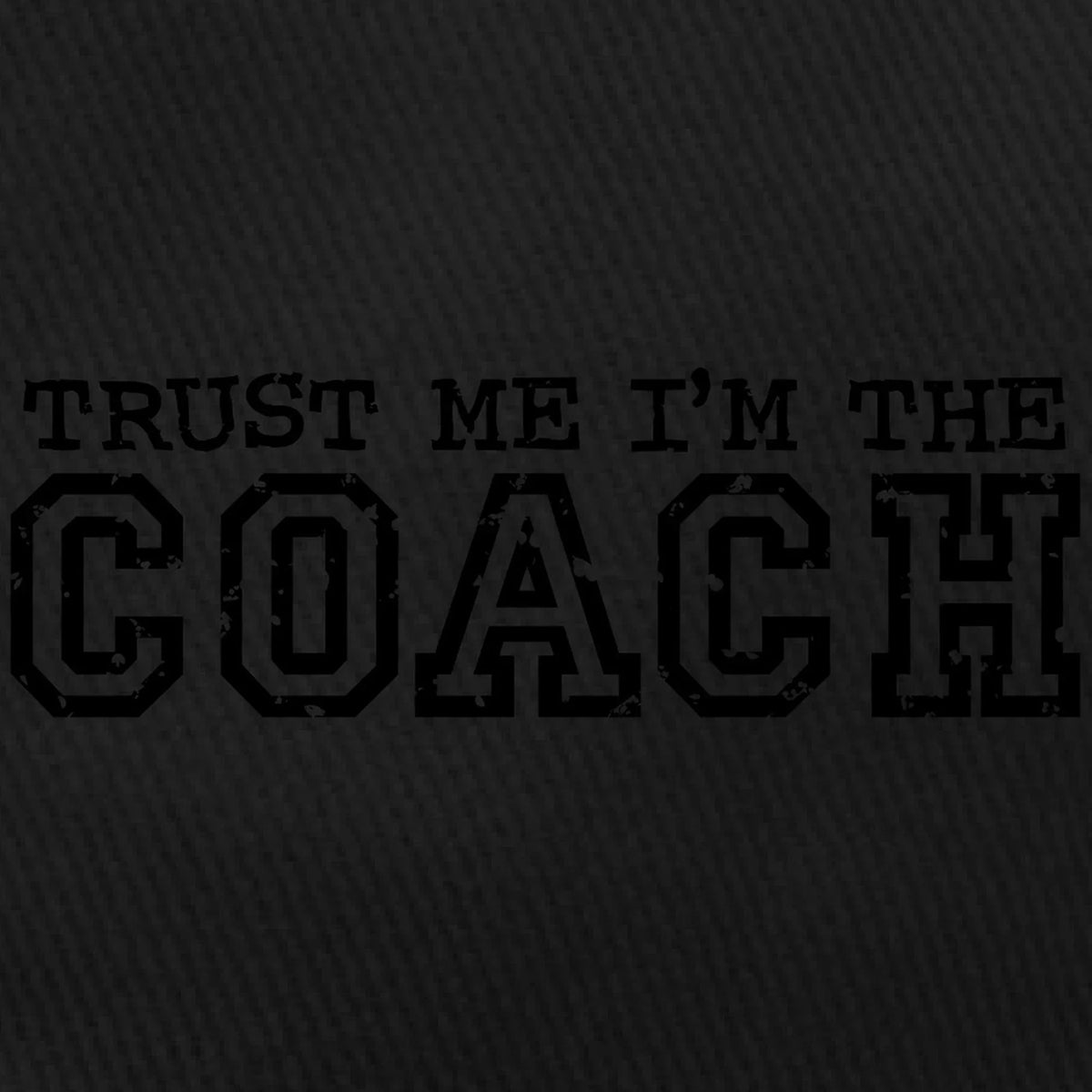 CafePress Black - Black Hat Coach Printed The Cap Trust Me Cotton - Canvas Baseball I'm Adjustable