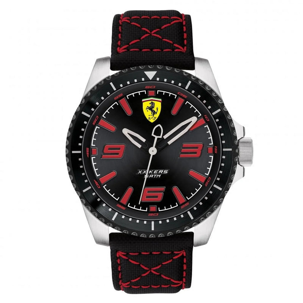 Leather XX Men's Black 46mm Watch Kers Ferrari Strap Scuderia