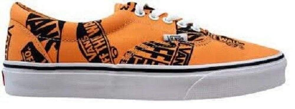 MEN LOW SIZE CLASSIC 9 SKATEBOARD MIX LOGO SHOES TANGERINE/BLACK ERA VANS NEW