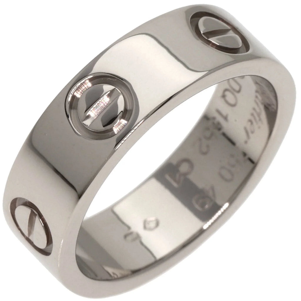 Ring, Pre-Owned Women's K18 CARTIER Gold, #49 Love Ring (Good) White Cartier