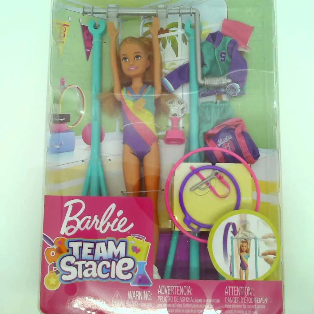 Accessories Team with Playset Gymnastics Barbie Stacie Doll