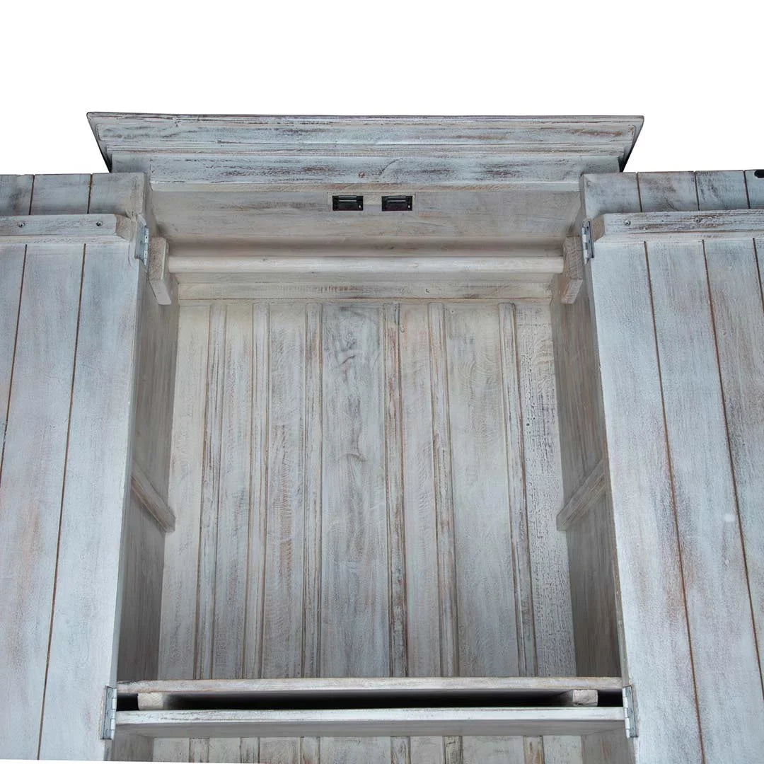 Shabby Chic Maadze Wardrobe White Carved
