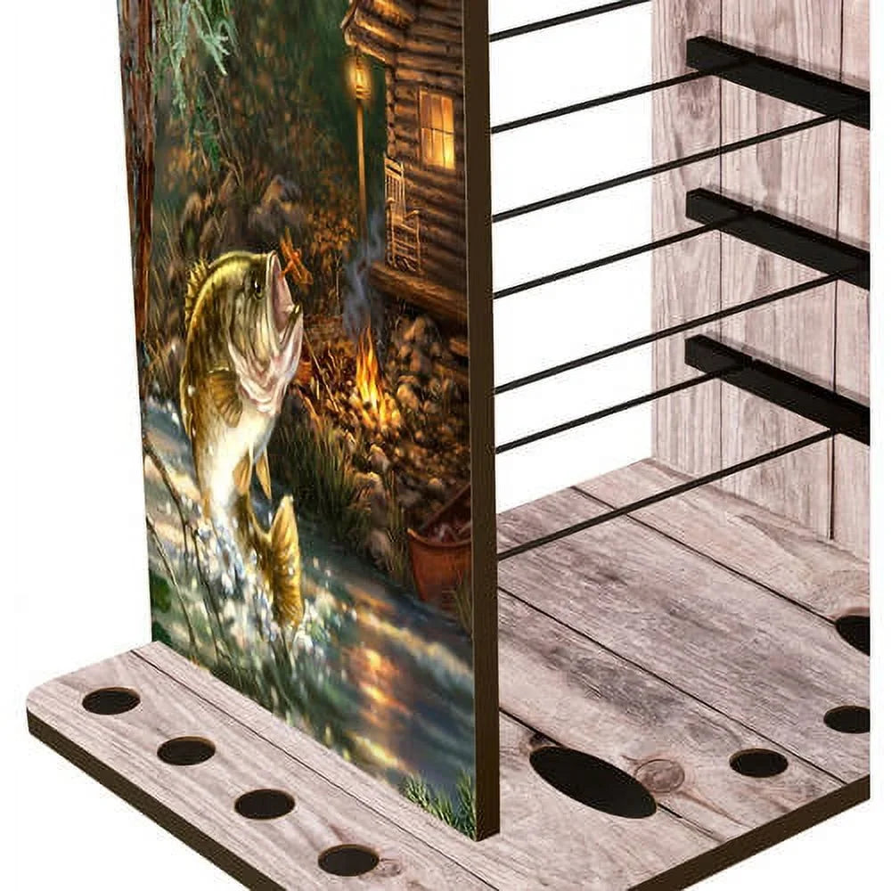 Sleek Dual System Features a Design 4 Rod with & 14 Creations Rod Clips Wire Fishing Box Rush Storage & Rack Capacity Creek - Utility Racking