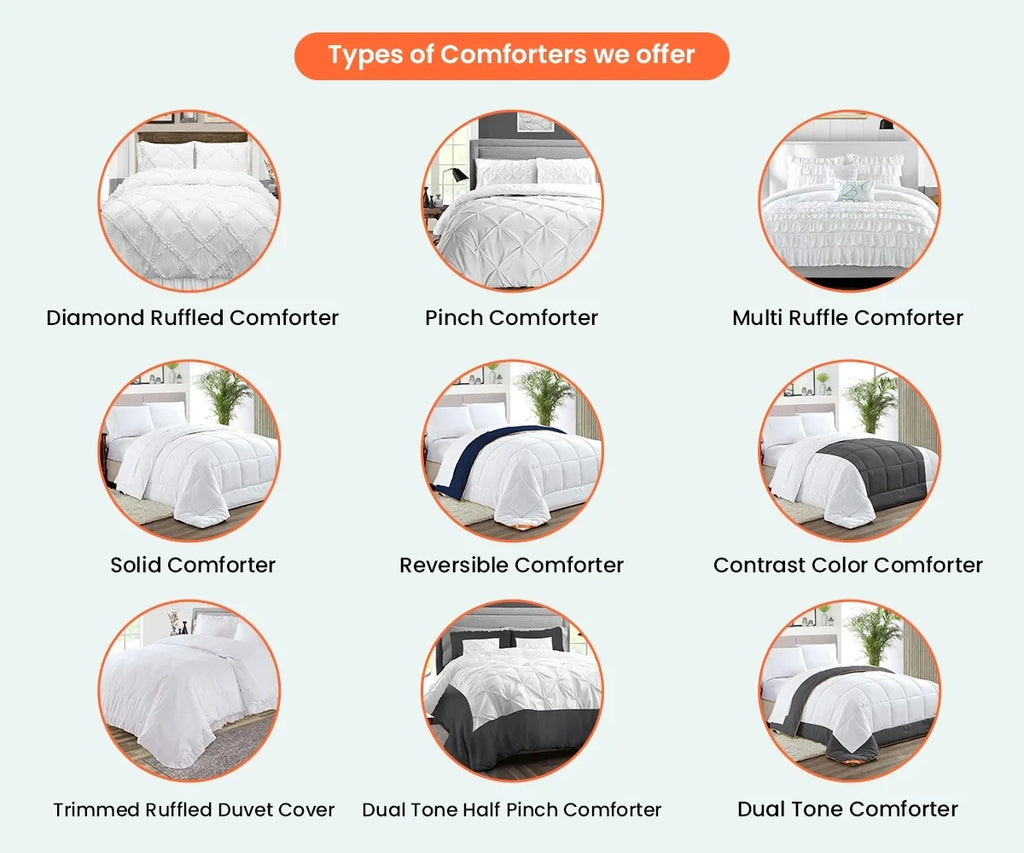 Microfiber Plush 1000 Fluffy King Siliconized Shell Mediterranean Fill Comforter Insert & With GSM Premium Egyptian Blue Soft Piping 300 Pinch Pillowcases Matching Super Cotton Duvet Count with Thread