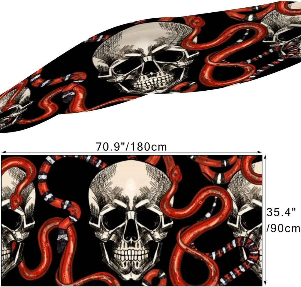 And Hyjoy for Neck Snakes Wrap Scarf Women Red Girls Silk Lightweight Skulls Shawl Scarves Long