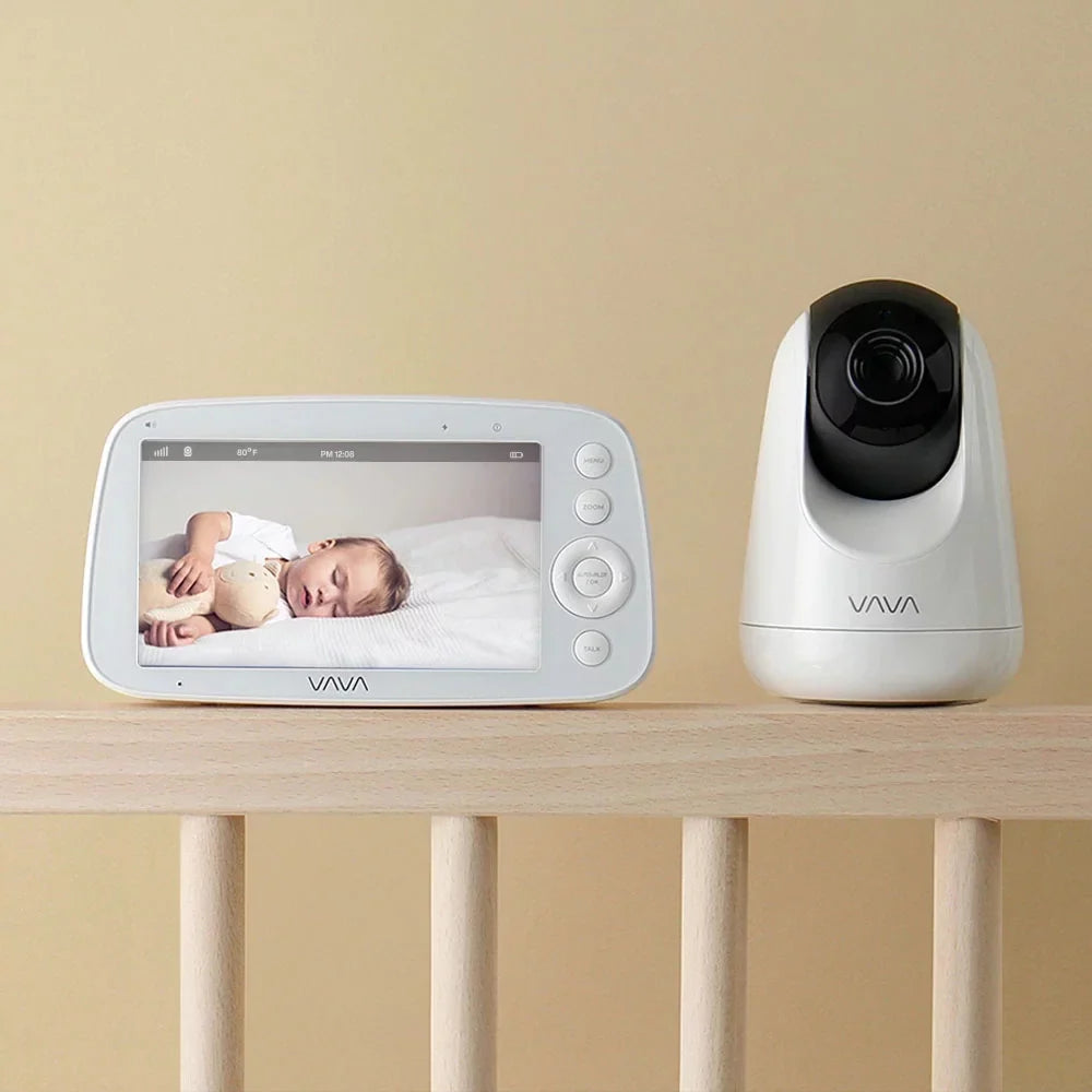 720P Audio, Monitor, Night 2-Way and Handheld Vision, Screen VAVA Baby Infrared Video Pink 5"