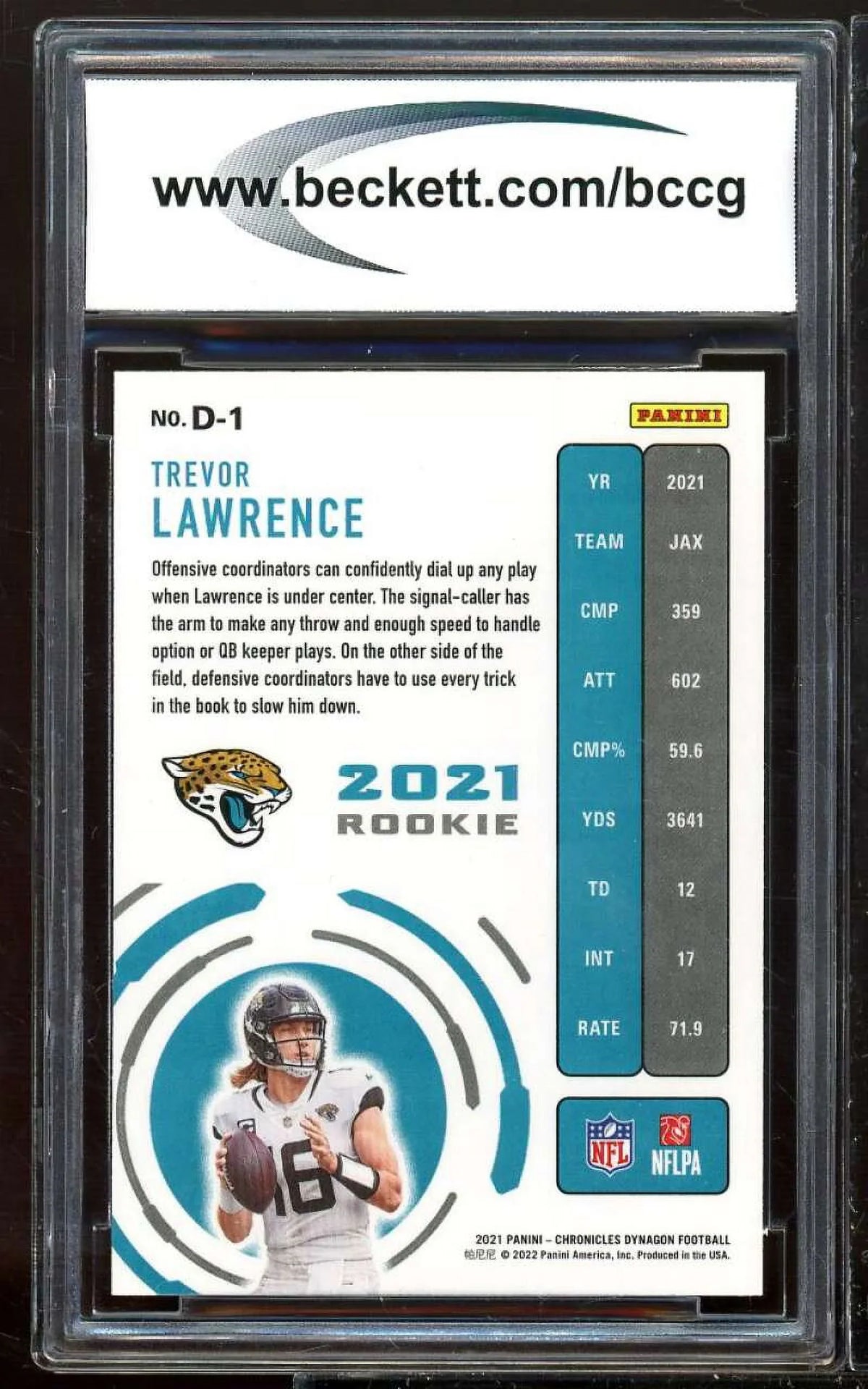 #1 Rookies BCCG Panini Card Mint+ Lawrence Trevor Chronicles 2021 Dynagon 10