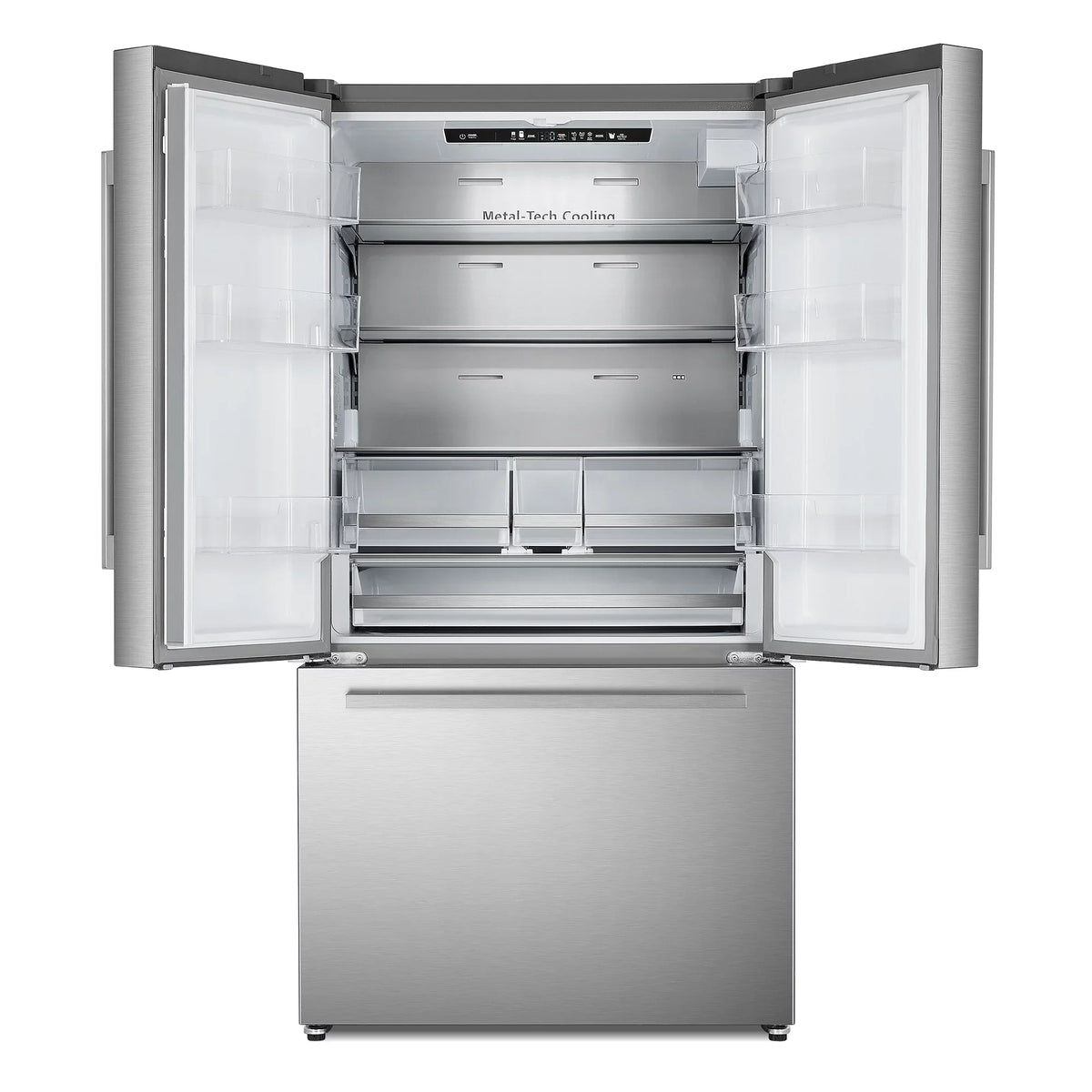 ft. Steel Dispenser 22.4 Refrigerator French in cu. 3-Door Water Door Stainless