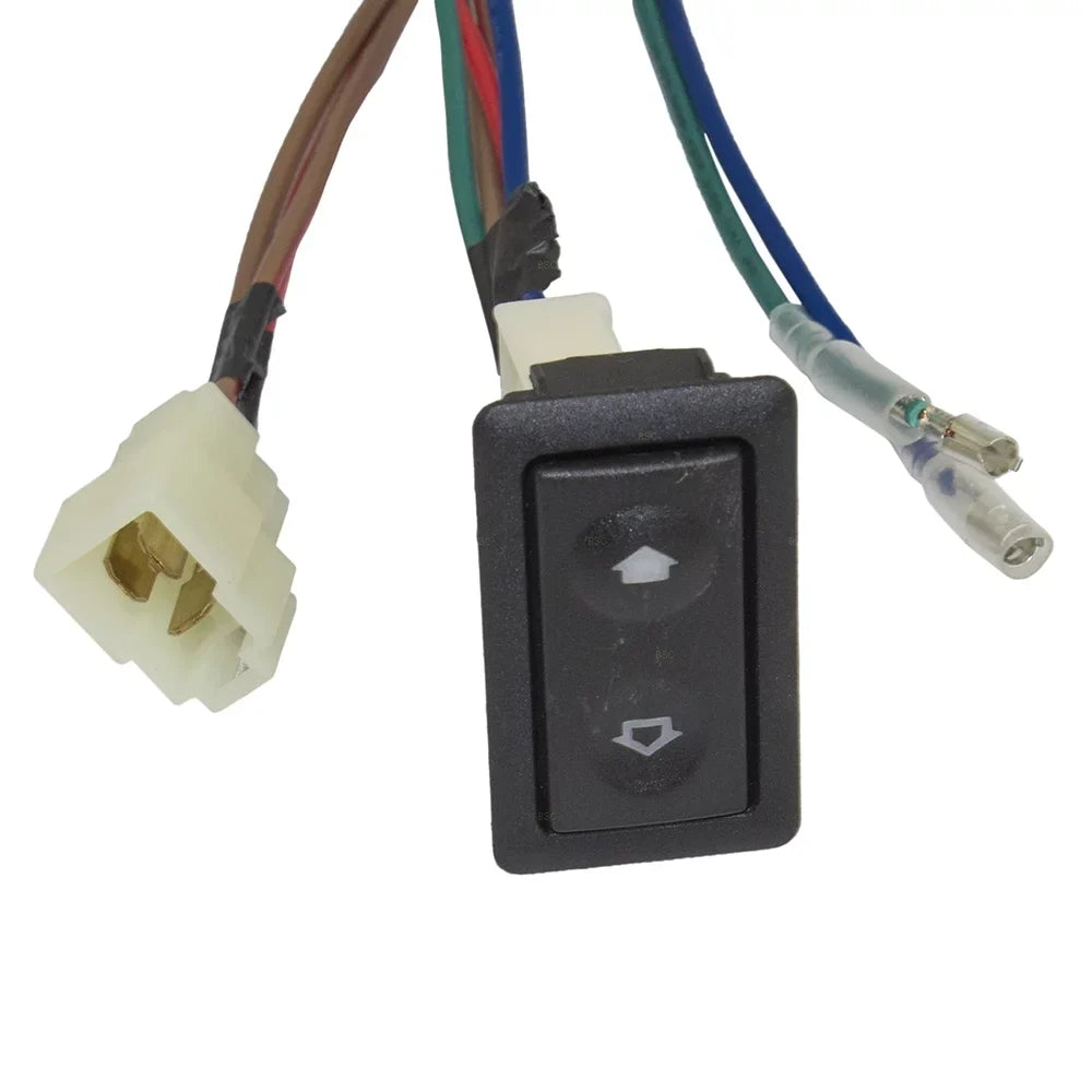 Window Rocker 2-Door Brock Compatible Van Design Switch Bezels, Universal Pickup Car Switch Power Harness Kit Replacement with & Truck with SUV Wiring