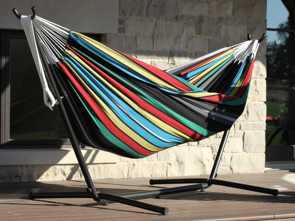 with Hammock Collection Steel Hamptons and Brazilian Blue The Black Hammock a 110” Style Striped