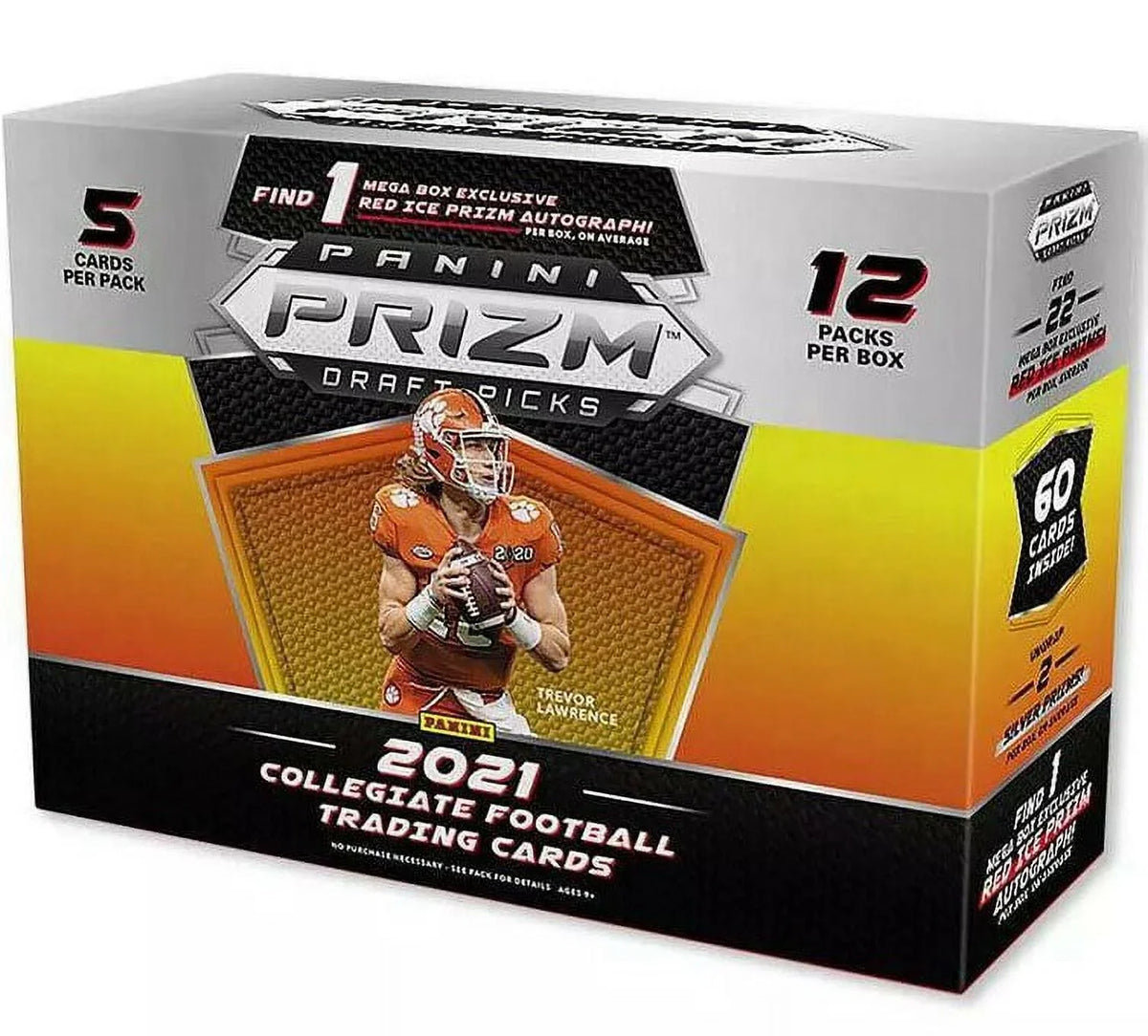 Auto Picks Ice Mega Football Gold - 2021 1 Box - Panini Prizm 12 Packs Draft