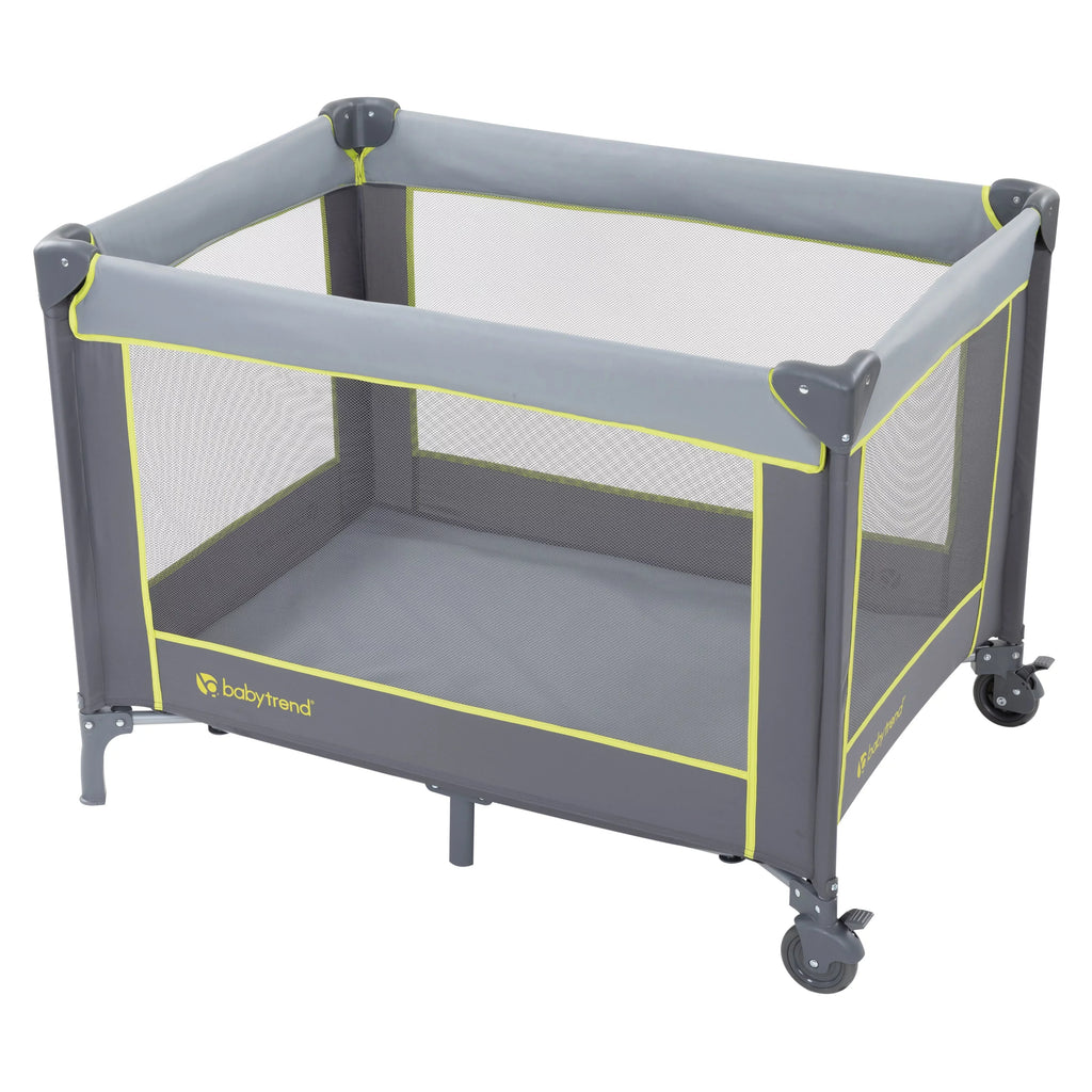 Bassinet Trend Green, Twinkle Baby Playard Lime – Unisex with Portable Flat