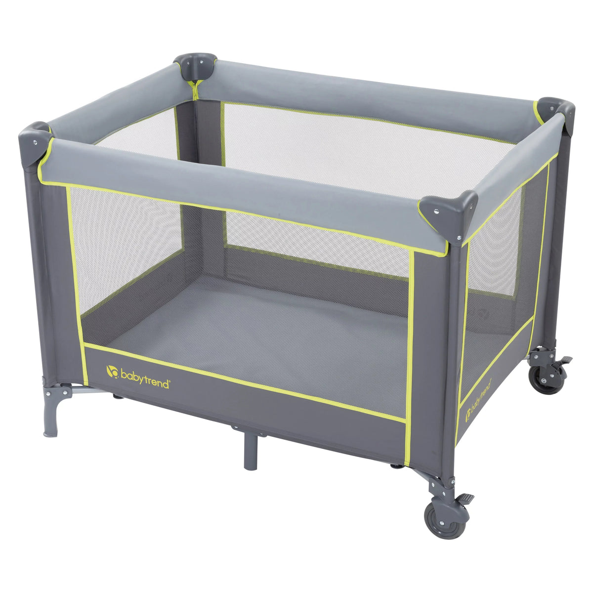 Bassinet Trend Green, Twinkle Baby Playard Lime – Unisex with Portable Flat