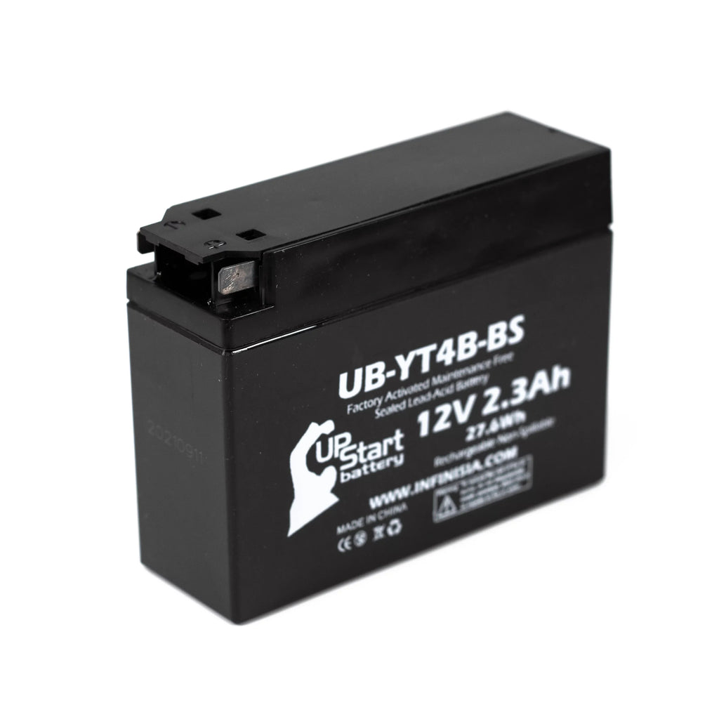 Yamaha Replacement 2.3Ah, UpStart Factory - Maintenance 2005 Motorcycle 12V, SR400 Activated, for Battery UB-YT4B-BS 5-Pack Battery Free, 400CC