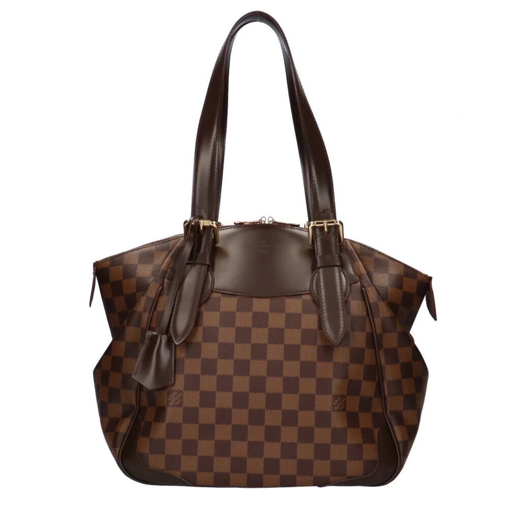 Used LOUIS Canvas Louis Brown VUITTON MM Vuitton Bag Authenticated Damier Verona Shoulder Women's