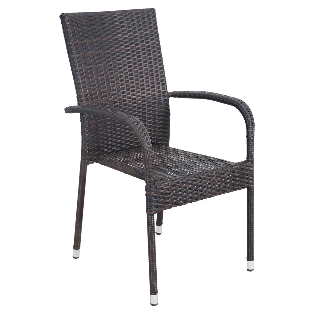 Woven Wicker Set 5-Piece Patio Venice Brown Northlight Dining Resin Outdoor