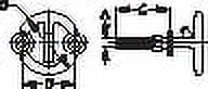 2 Ring Ski SeaDog Transom Mounted Line 1/2" Tow