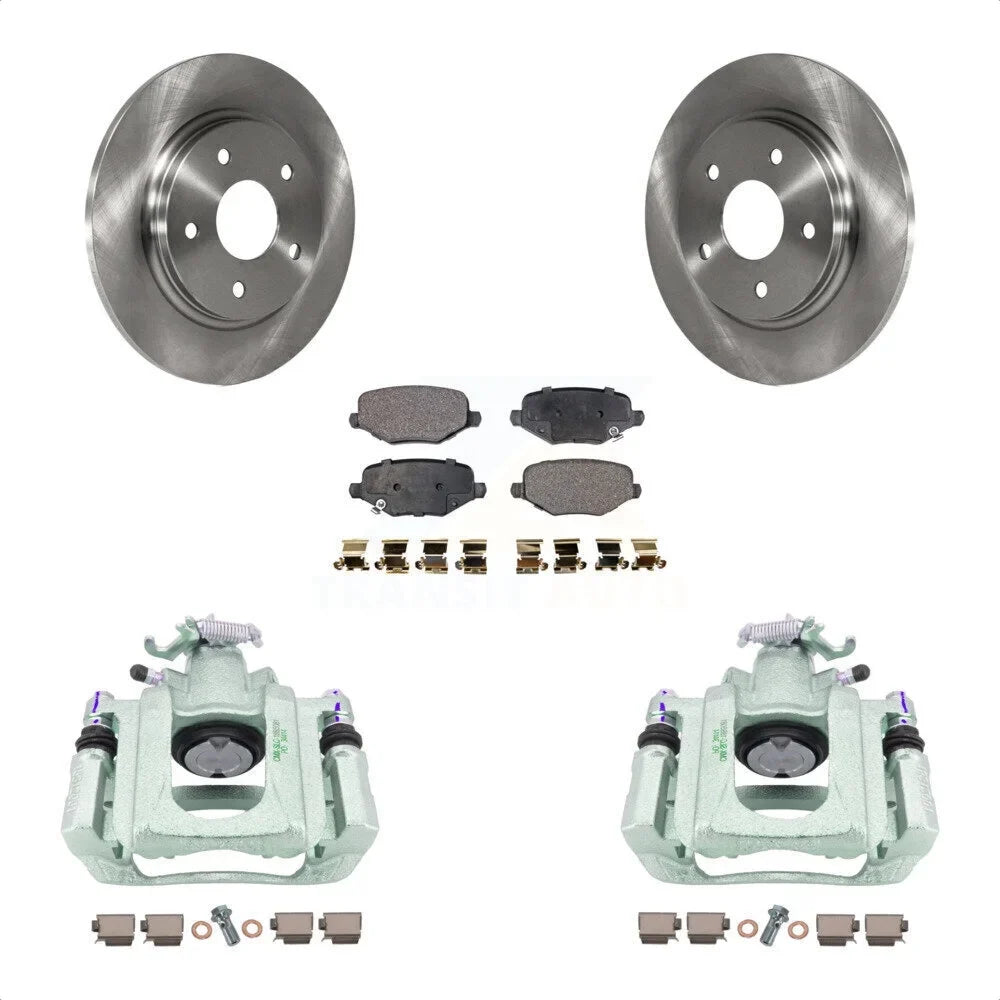 2012 For Rear From KC8-100709P Transit 24 C/V Front With Piston Single 03 Rotors Ram Auto Semi-Metallic Disc 12 Pads Brake Caliper Kit And