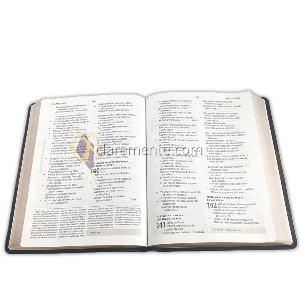 Spurgeon, Biblia piel negro/marrón 1960 RVR (Hardcover) símil estudio de