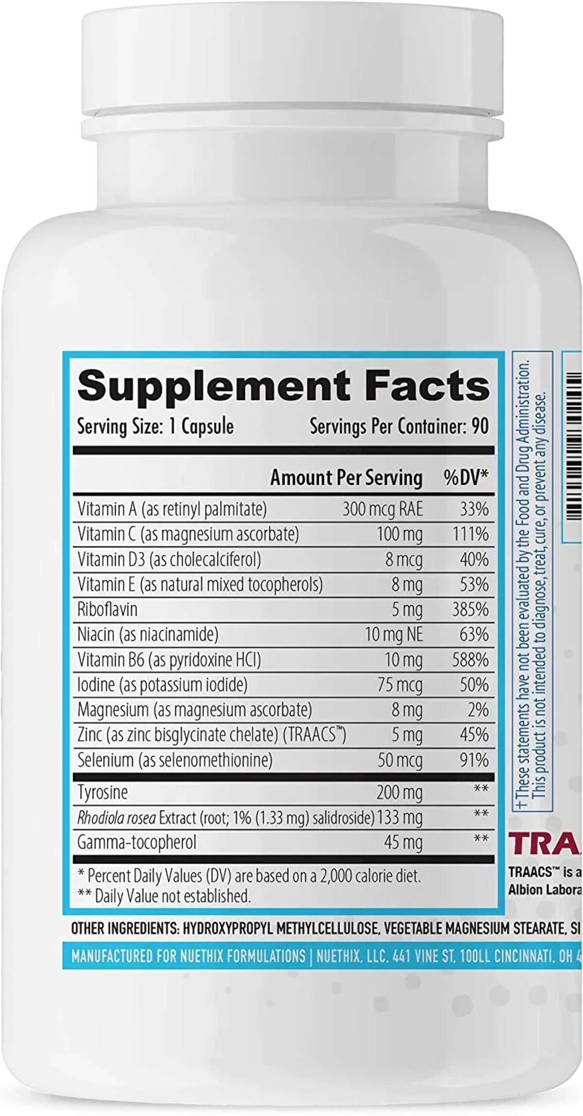 Function, 90 Non-Glandular Thyro-Boost Essentials, Capsules NuEthix Thyroid Support with Optimal