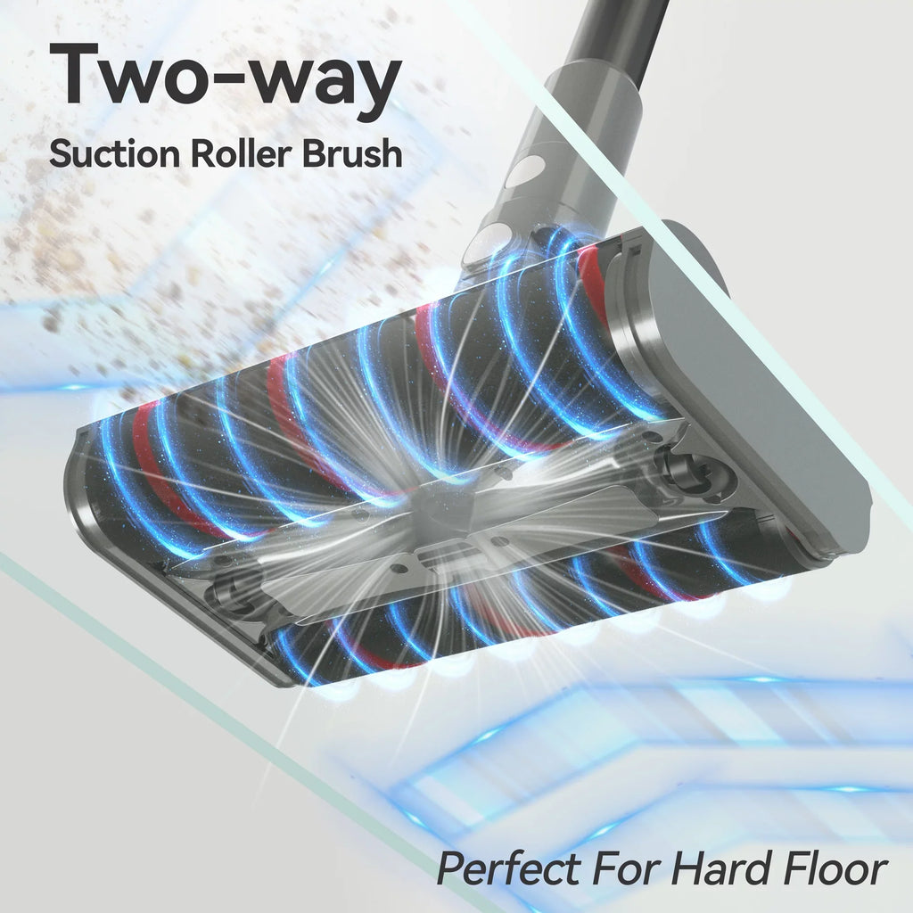 Runtime up Home Soft 40Mins 6-in-1 Vacuum Cleaner Hardwood Vacuum Vacuum,Lightweight Cordless Roller Floor Umlo Handheld 22kPa Powerful Cleaner Double Sofa Head, Car for Brush to Directional