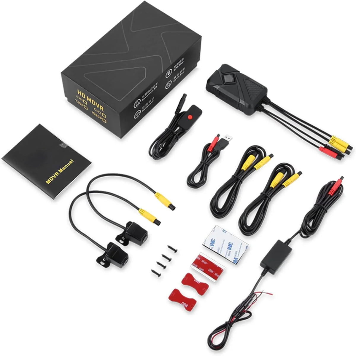 Cam Recording Support Video AHD Camera and Channel 1080P+720P Motorcycle Wide (Only HD Function Front Motorcycle Rear Accessories with 1MP Camera Recording 1080P) Dash 120° Angle 1 (720P)