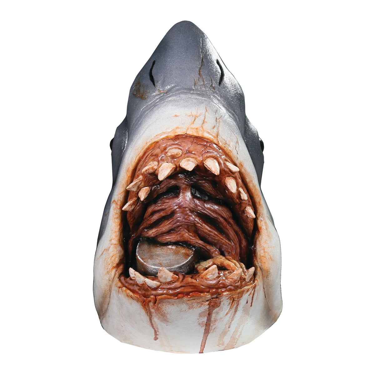 Adult Costume Bruce Halloween Trick Multi-color Studios Shark or Mask, Treat Jaws Latex Shark the for