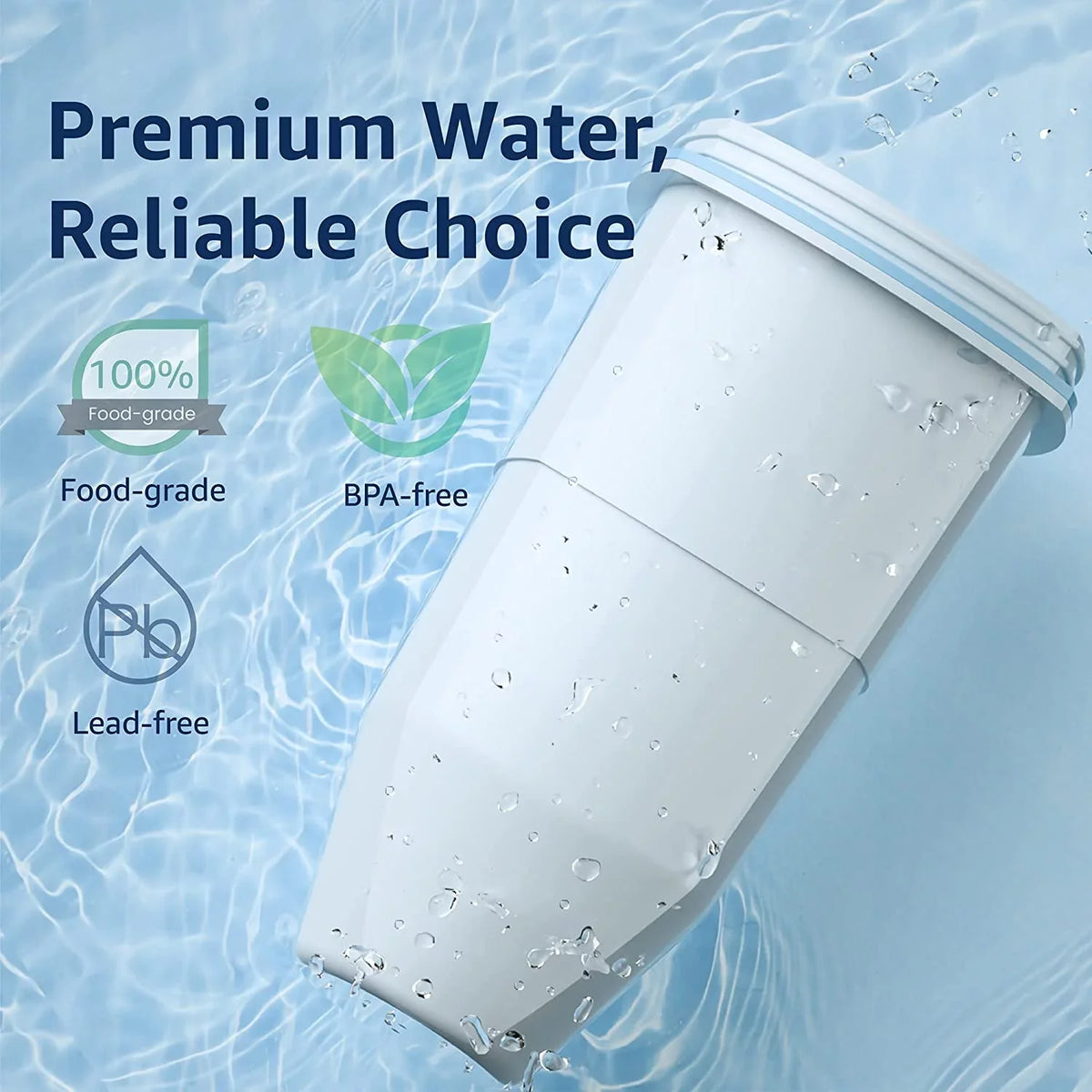 for ZR-017 ZeroWater® Pack Filter AQUACREST Replacement 6 Pitcher ZR-017 Water